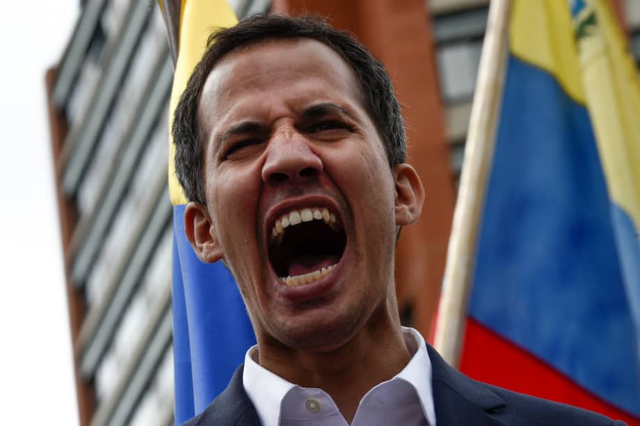 Juan Guaidó, presidente de la Asamblea Nacional, se autoproclamó presidente encargado de Venezuela el 23 de enero de 2019. / AFP