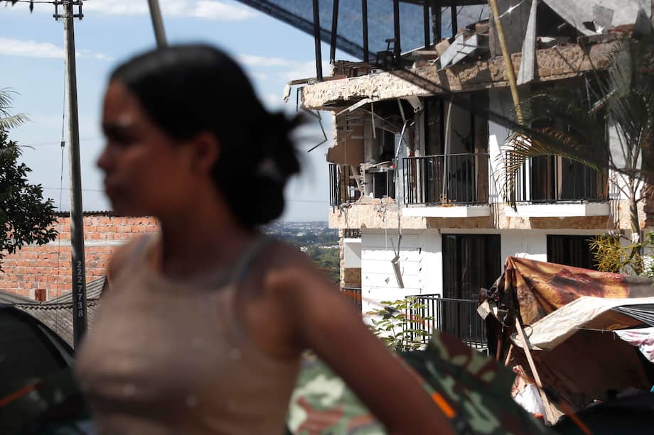 Edificación afectada por el terremoto de magnitud 7,4 en Cali (Colombia).