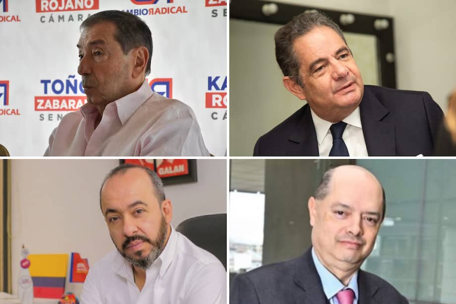 Fuad Char, Germán Vargas Lleras, Germán Córdoba y Enrique Vargas Lleras.