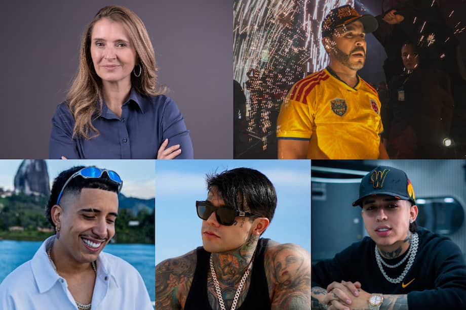 De izquierda a derecha: Paloma Valencia, Abelardo de la Espriella, Stiven Tangarife, mejor conocido como "Mr.Stive"; Yefferson Cossio y Luis Villa o “Westcol”.