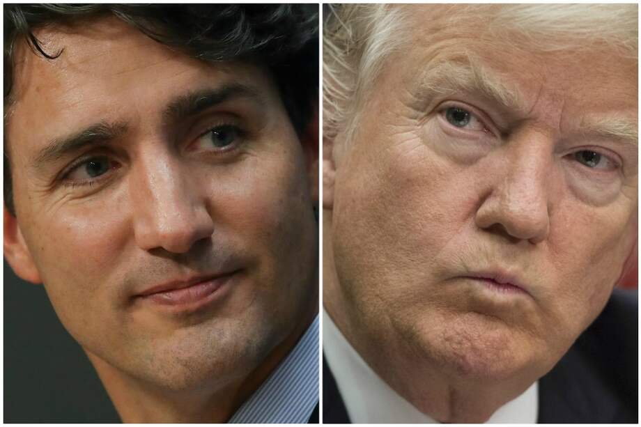 Los dos mandatarios "discutieron una variedad de cuestiones que afectan a Canadá y Estados Unidos. / Fotomontaje AFP