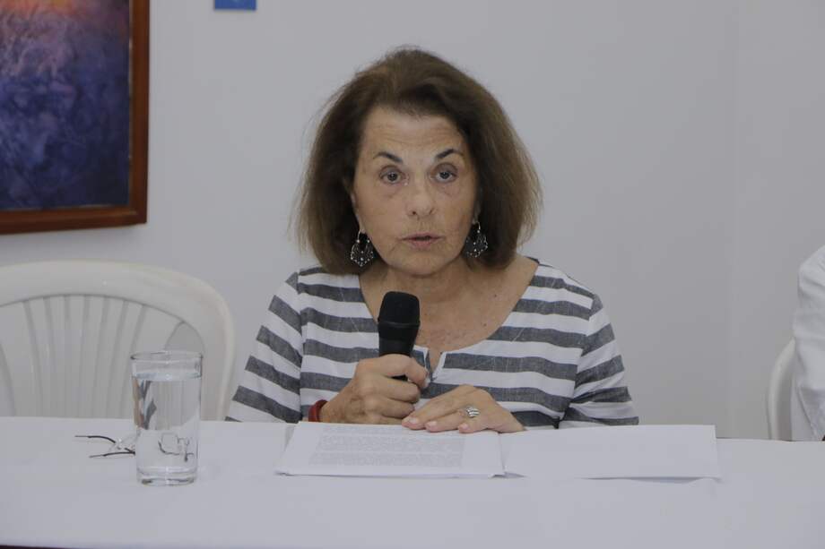 Eugenia Meyer durante la conferencia en la que habló de la necesidad de crear museos dinámicos, en el Congreso de Historia de Santa Marta. / Cortesía
