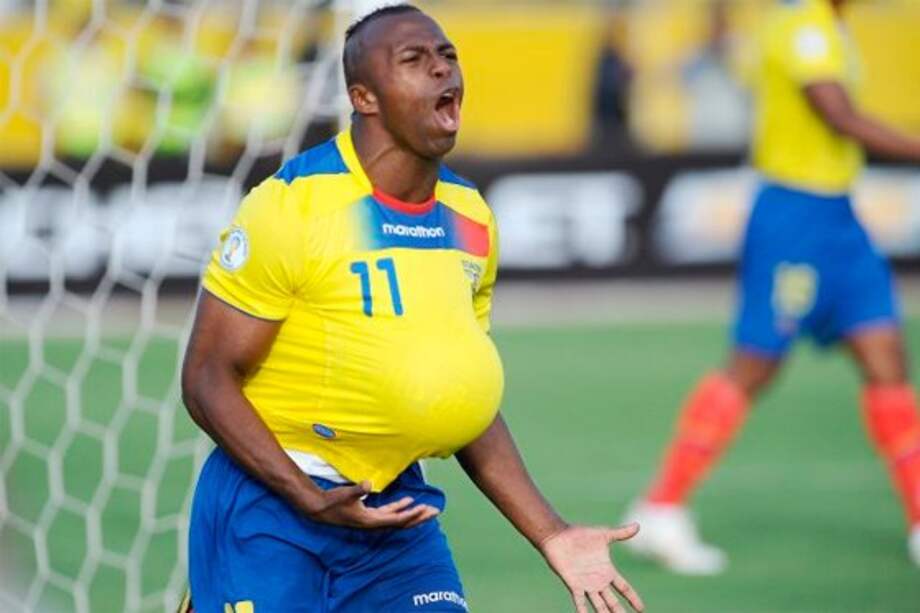 El delantero de la Selección de Ecuador, Cristian 'Chucho' Benítez. / Archivo El Espectador