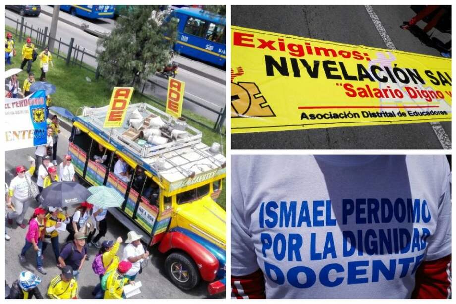 Movilización de maestros en Bogotá. / Javier Aceros