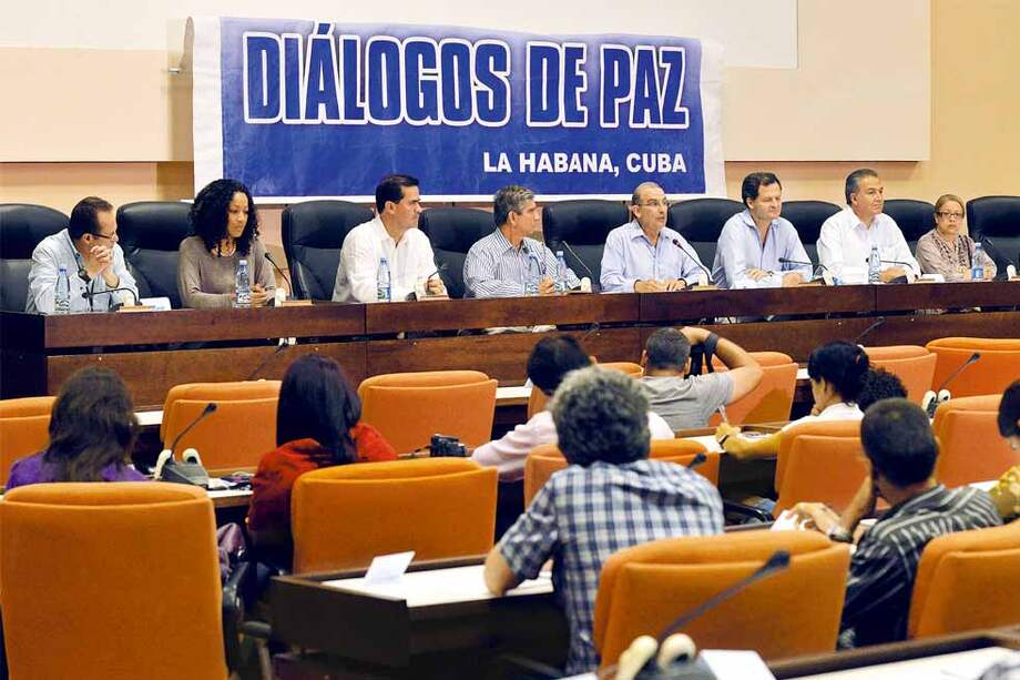 La delegación del Gobierno en los diálogos con las Farc en La Habana, Cuba. / Oficina del Alto Comisionado para la Paz