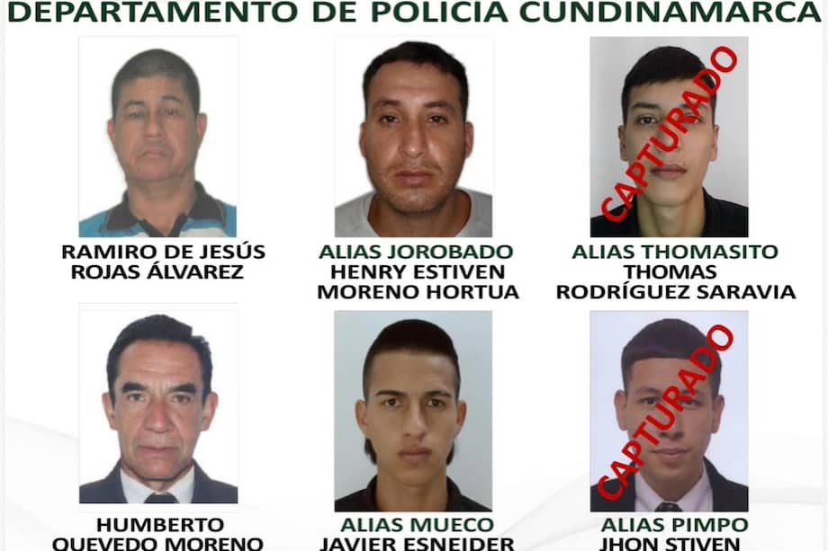 Dos de los seis hombres incluidos inicialmente en el cartel ya fueron capturados.