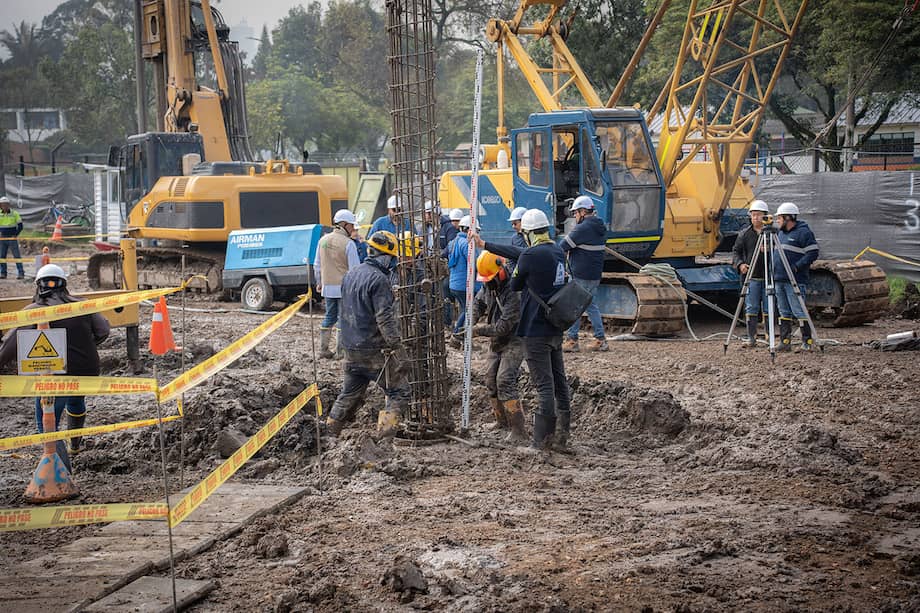 Imagen del inicio de la construcción del nuevo edificio del Instituto.