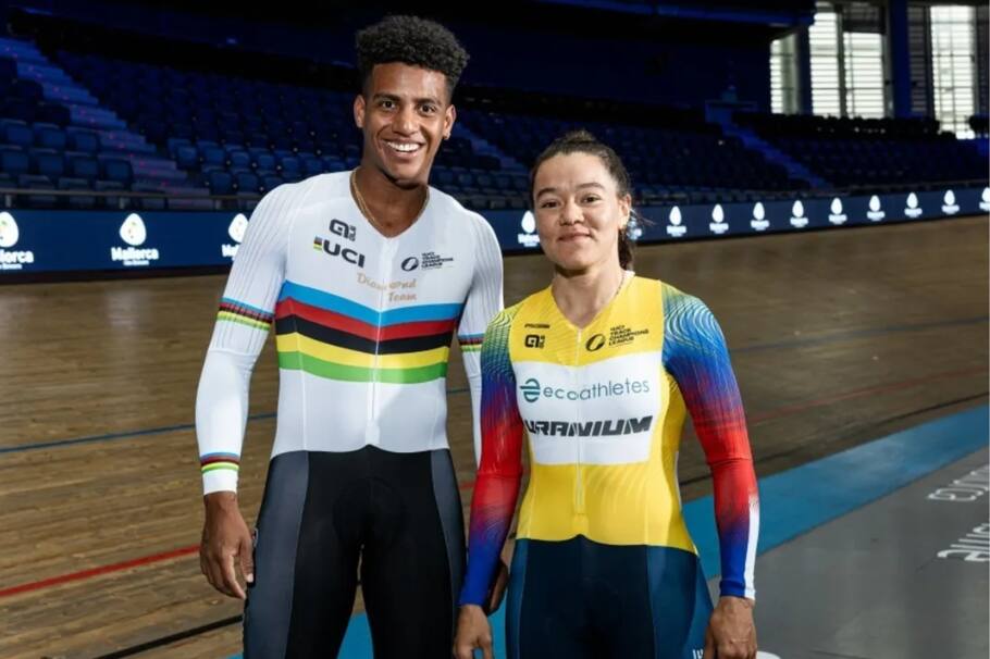 Kevin Quintero y Martha Bayona ganaron en el Champions League de Pista 2023.