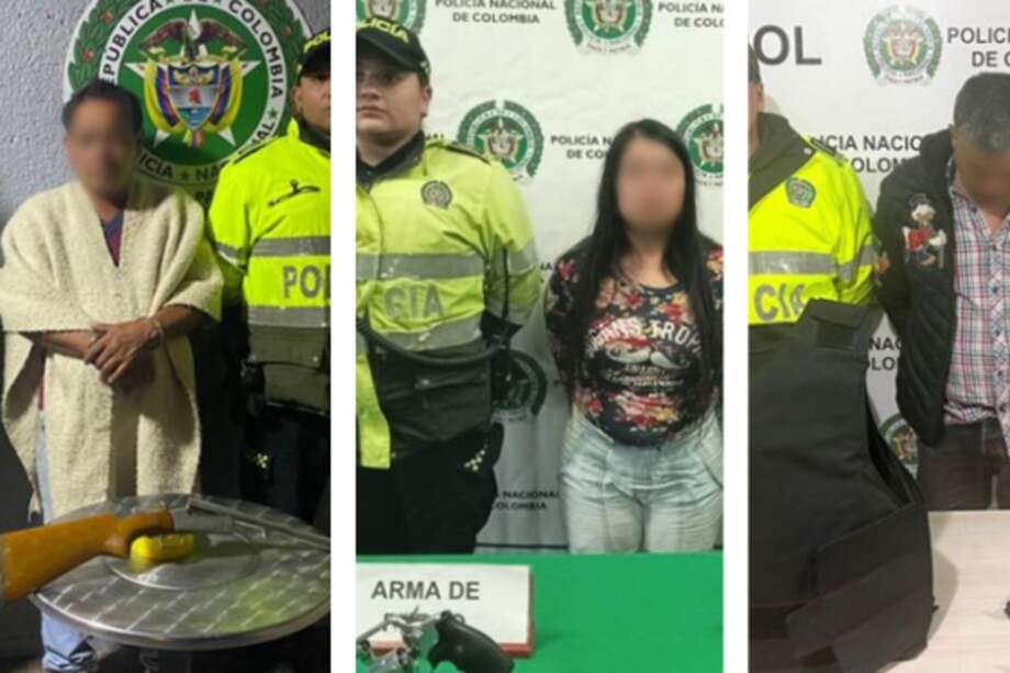 Ciudad Bolívar: capturan a tres personas que portaban una escopeta, un chaleco antibalas y un revólver.