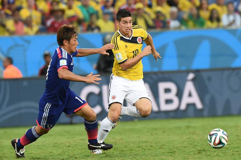 Tras su entrada, James Rodríguez fabricó dos pases gol y anotó el cuarto en la victoria sobre Japón. / EFE