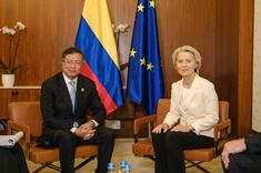 El presidente Gustavo Petro y la presidenta de la Comisión Europea, Úrsula Von der Leyen.