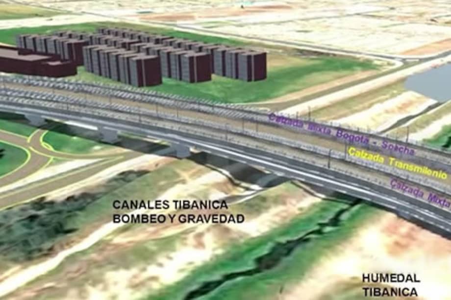 El puente conectará Tibanica en Soacha con la avenida ciudad de Cali en Bogotá