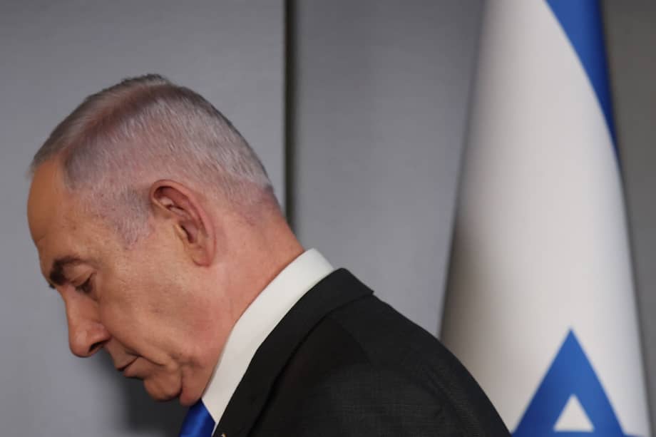 El primer ministro israelí, Benjamin Netanyahu, asiste a una conferencia de prensa para los medios internacionales en la oficina de prensa del gobierno en Jerusalén, el 4 de septiembre de 2024.