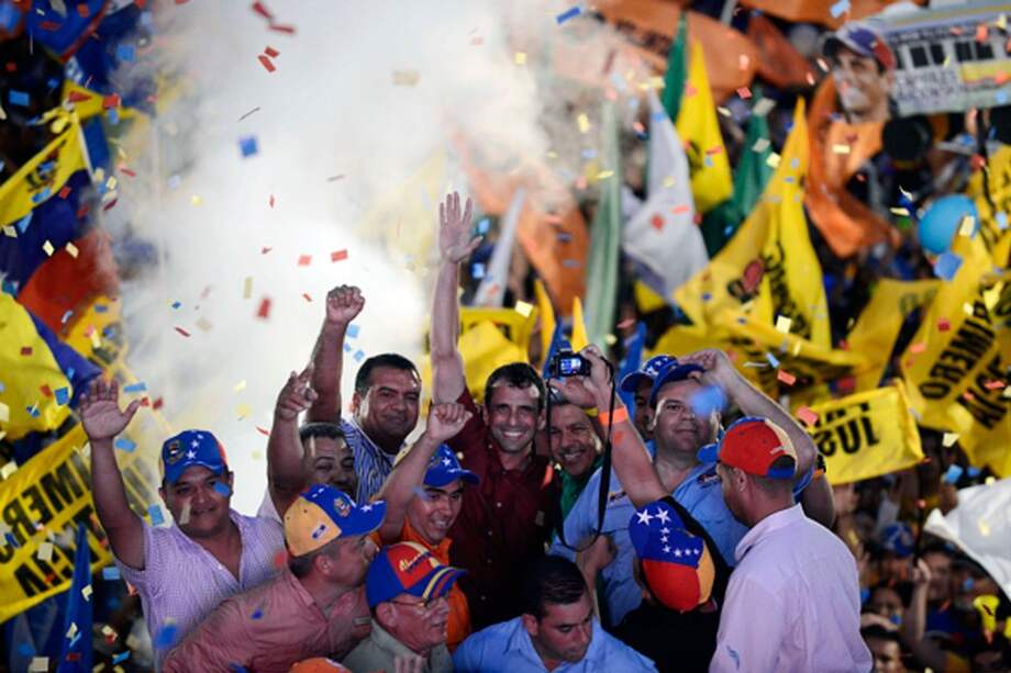 Henrique Capriles en campaña en Barinas, Venezuela. / AFP