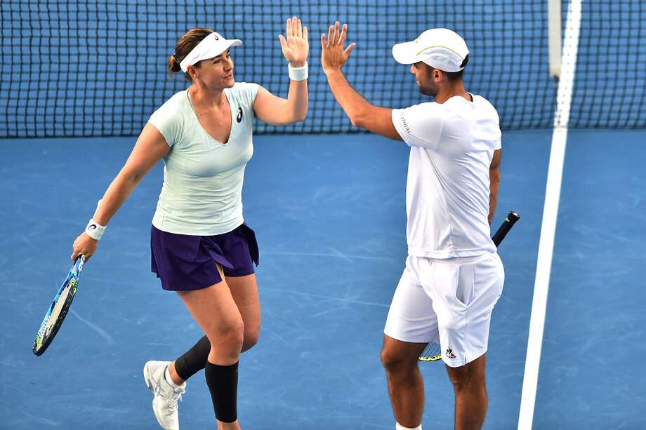 La estadounidense Abigail Spears y el caleño Juan Sebastián Cabal. / Ausopen