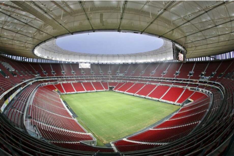 Panorámica del estadio Mané Garrincha / AFP