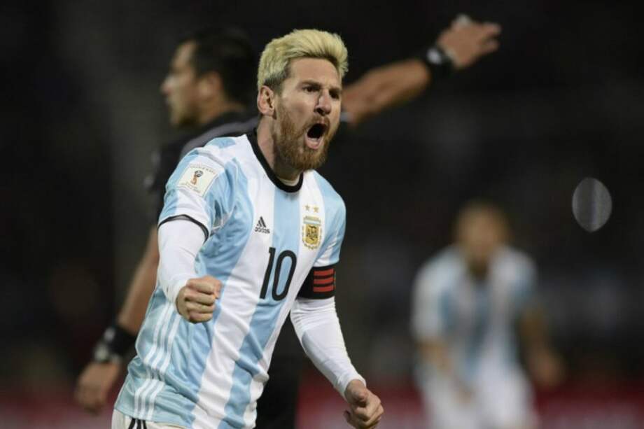 El argentino Lionel Messi celebra el gol que marcó frente a Uruguay. / AFP