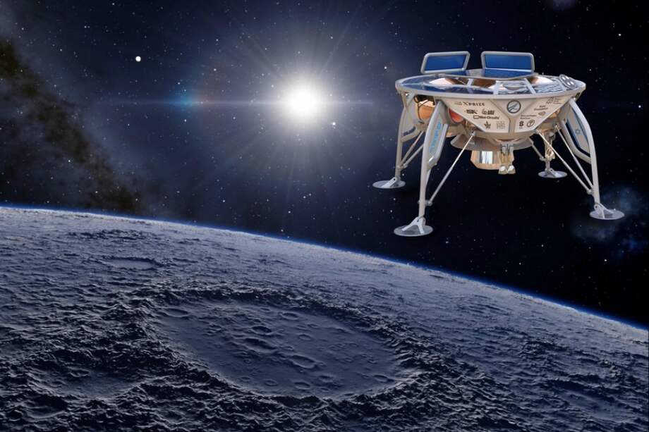 Ilustración de la nave de Israel que se estrelló contra la Luna. / SpaceIL