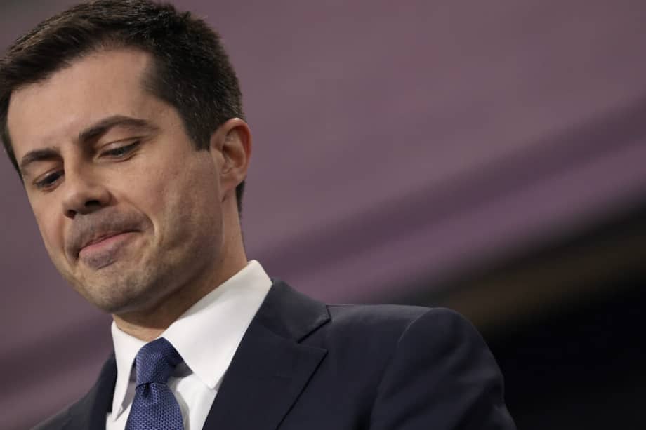 Pete Buttigieg en un evento de campaña. / AFP