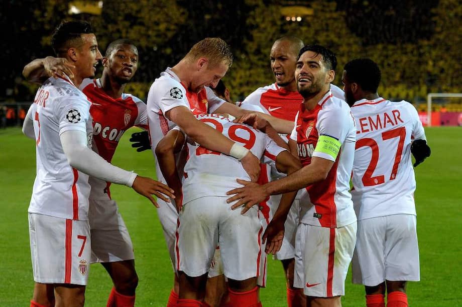 Mónaco venció 3-2 a Borussia Dortmund en el partido de ida de los cuartos de final de la Liga de Campeones. / AFP