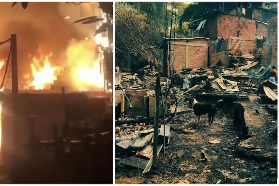 Las autoridades adelantan labores de limpieza y remoción de escombros para garantizar condiciones de seguridad luego de que unidades de socorro trabajaran durante la noche para apagar la conflagración.