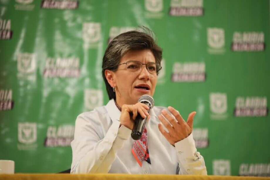 La alcaldesa Claudia López estuvo desde el Palacio de Liévano, conectada por teleconferencia, le mostró al Concejo de Bogotá el estado actual de la ciudad ante la pandemia. / Archivo El Espectador.