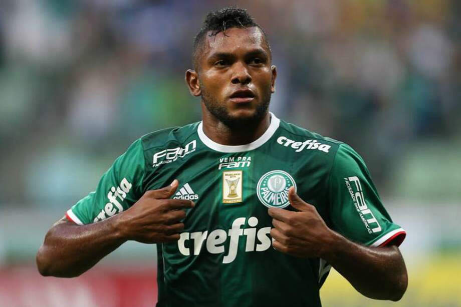 Miguel Ángel Borja marcó el tercer gol del Palmeiras en el triunfo ante Ferroviaria. / Cesar Greco / Palmeras