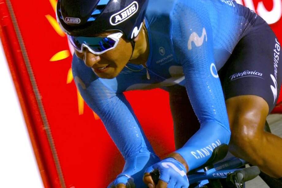 El colombiano es cuarto, a un minuto y 15 segundos del líder, el británico Simon Yates. / @Movistar_Team