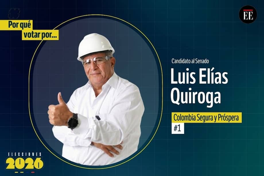 Luis Elías Quiroga Arjona es candidato al Senado. Va por Colombia Segura y Próspera.