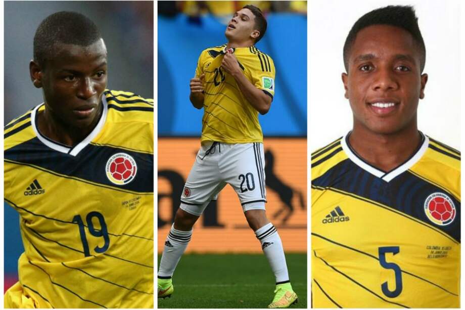 Los mundialistas que retornan a la Selección Colombia: Adrián Ramos, Juan Fernando Quintero y Carlos Carbonero.