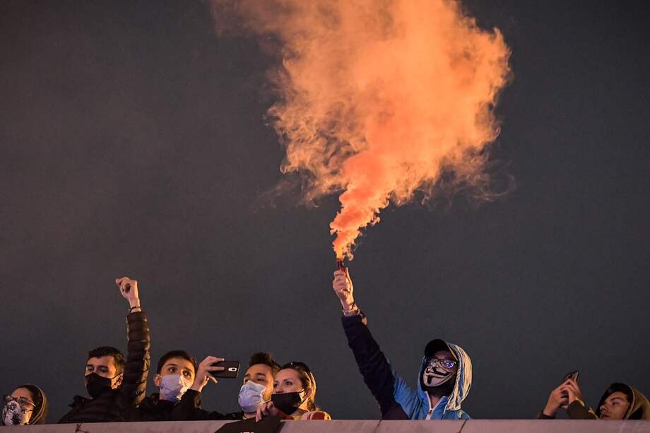 Las manifestaciones son pacíficas.