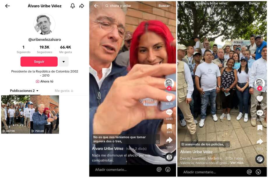 Hasta el momento, el expresidente solo ha realizado dos publicaciones en su nueva cuenta de TikTok.