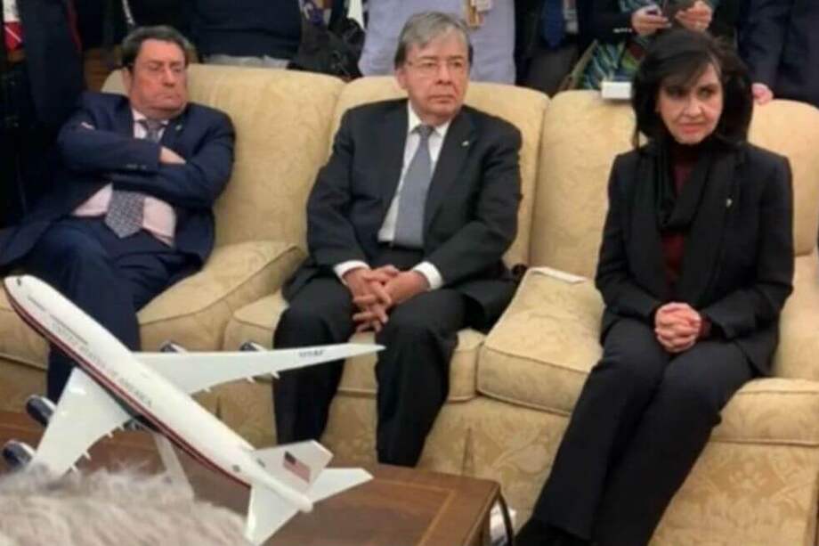 De izquierda a derecha: Francisco Santos, embajador de Colombia en Washington; Carlos Holmes Trujillo, ministro de Defensa, y Claudia Blum, canciller. / Archivo particular