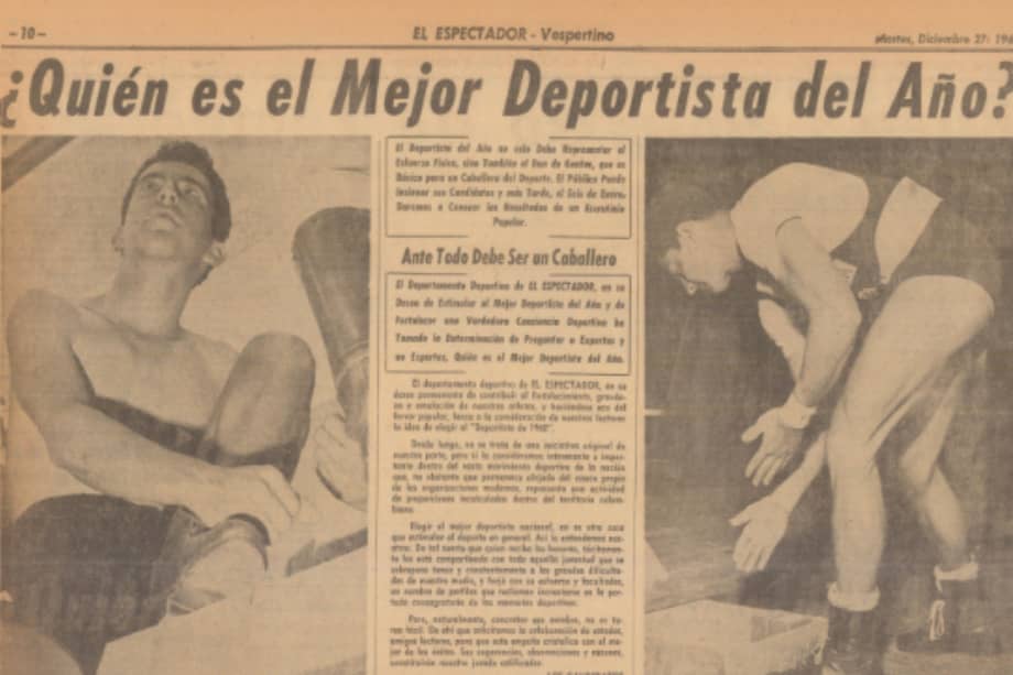 Así se anunció por primera vez el premio de El Deportista del Año un 27 de diciembre de 1960.