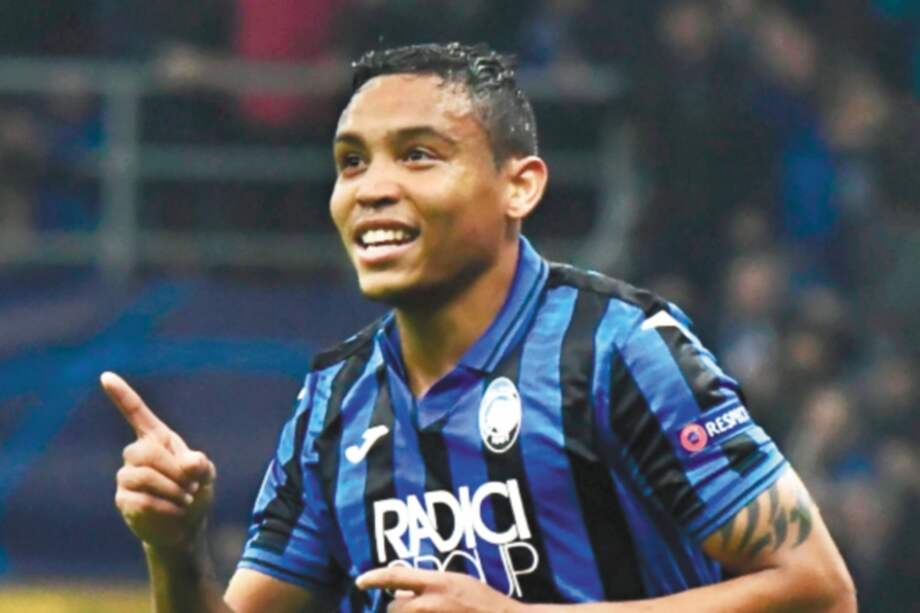 Luis Muriel, delantero colombiano que comparte plaza con Duván Zapata en el Atalanta.