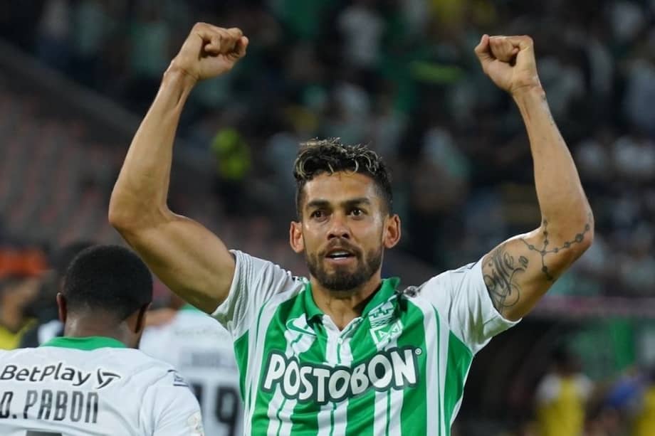 Andrés Andrade, autor del gol de la victoria y figura del partido. // Atlético Nacional.