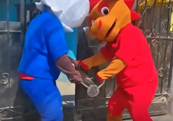 policías se disfrazaron de las mascotas del Mundial para capturar a un narco en Perú