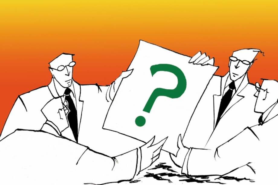 Meeting with document analysis with question mark