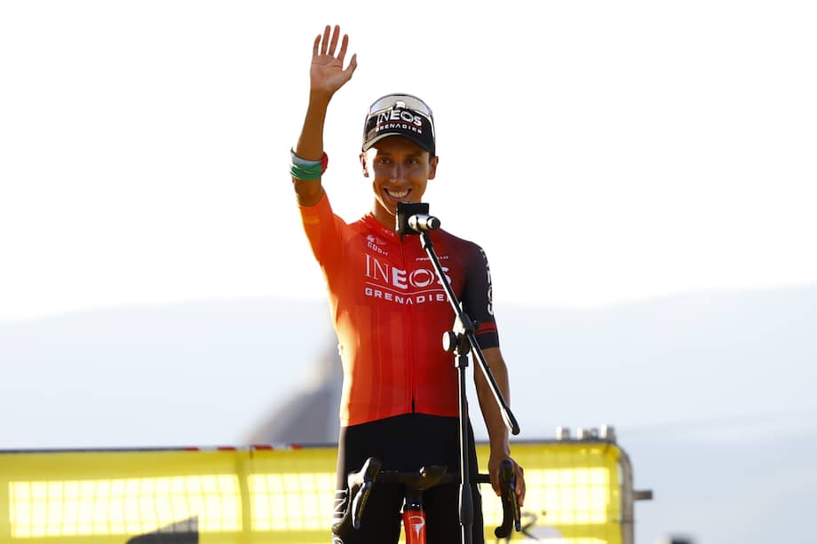 Egan Bernal, de Ineos Grenadiers, durante la presentación oficial de los equipos del Tour de Francia 2024 en Florencia (Italia).