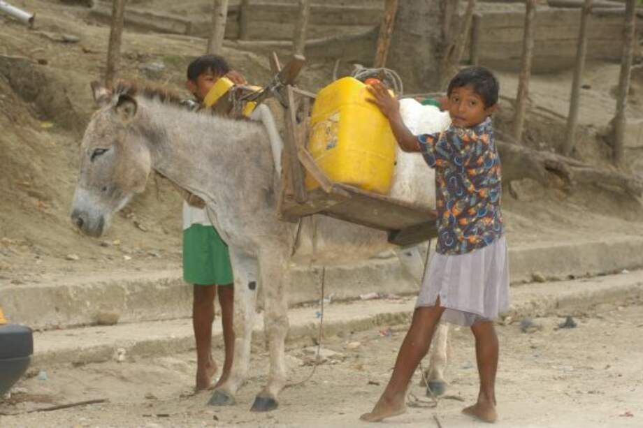 La Guajira es ejemplo de uno de los departamentos con mayores problemas para acceder al servicio de agua potable. / Archivo