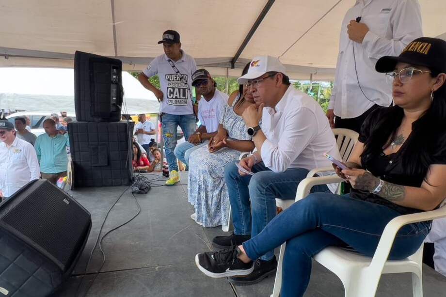El ministro del Interior visitó Puerto Resistencia en Cali (Valle del Cauca)