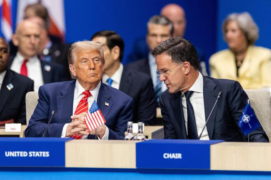 El presidente Donald Trump junto al secretario general de la OTAN, Mark Rutte.