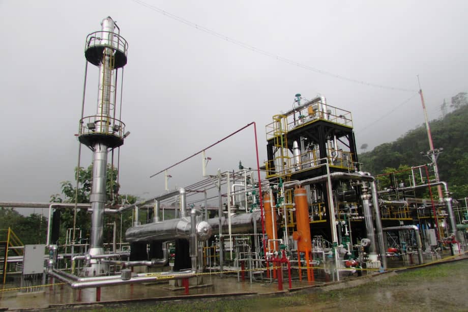 Planta de gas del campo Gibraltar de Ecopetrol.