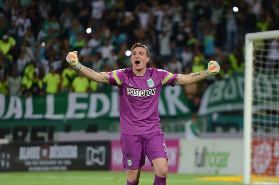 Franco Armani, arquero de Atlético Nacional, es el jugador que más títulos ha ganado con la camiseta verde. / Luis Benavides