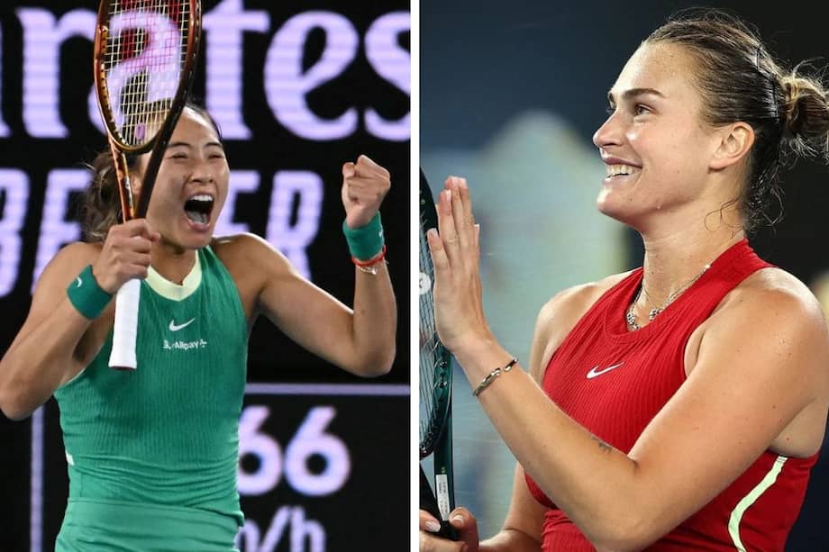 La china Zheng Qinwen y la bielorrusa Aryna Sabalenka, finalistas del Abierto de Australia 2024.