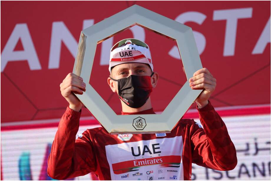 El ciclista esloveno Tadej Pogacar, del equipo UAE, se coronó campeón del Tour de los Emiratos Árabes Unidos.