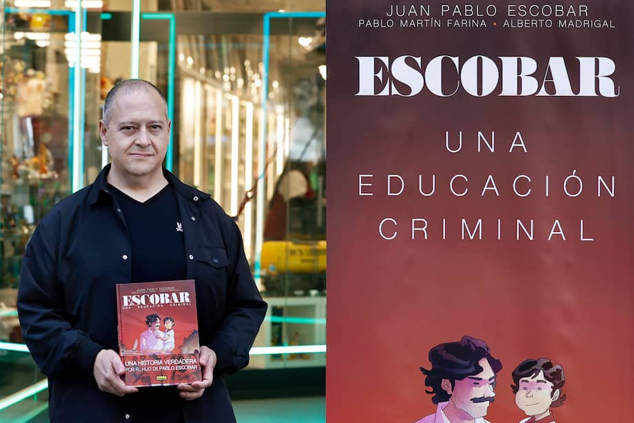 El arquitecto y escritor Juan Pablo Escobar, hijo del narcotraficante colombiano más poderoso del siglo XX, durante la presentación de su obra "Escobar: una educación criminal".