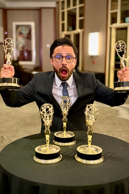 Él es Juan Francisco Pérez, el bogotano ganador de 5 premios Emmy que comenzó en EE. UU. trabajando en un hotel