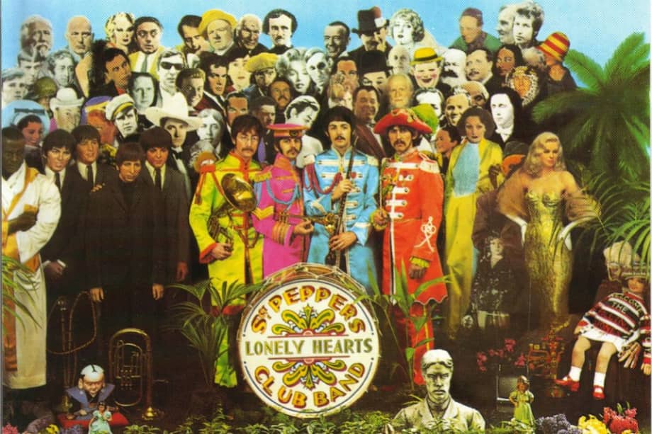 Carátula original del "Sgt Pepper's Lonely Hearts Club Band" de 1967.