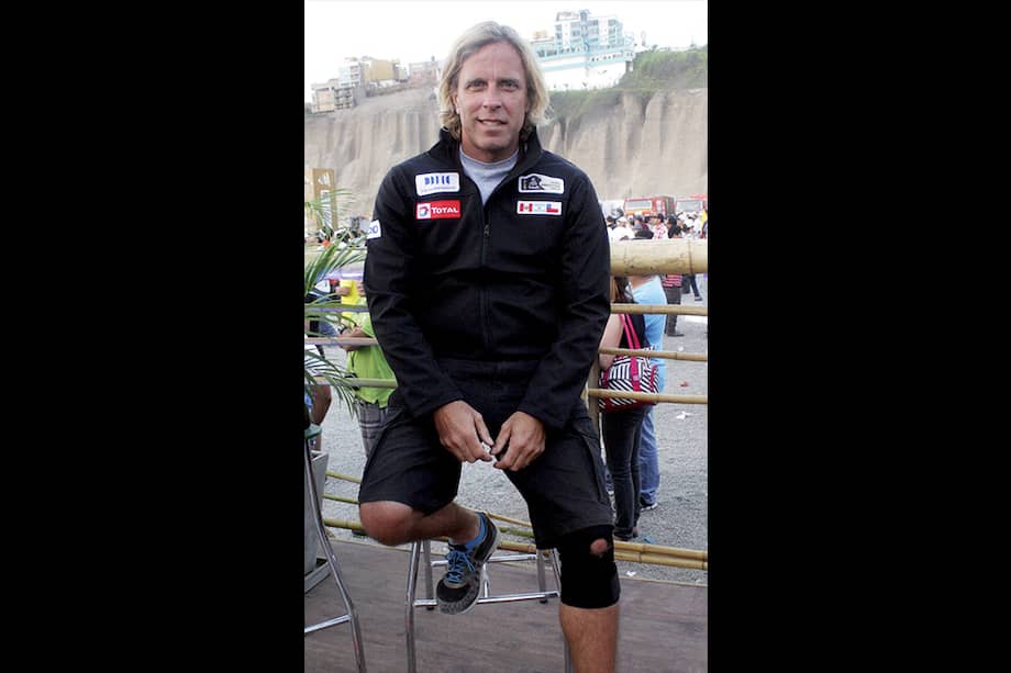 El periodista argentino Juan Fossaroli, en el Rally Dakar.